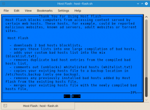 The Introductory Alert is shown when Host Flash is first used.